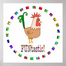 Roosters are Funtastic Print