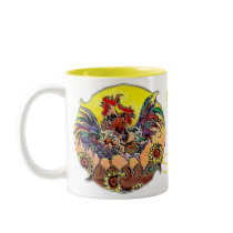 ROOSTERS by SHARON SHARPE mugs by sharonsharpe ROOSTERS by SHARON SHARPE mugs