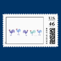 Roosters Custom Postage stamps