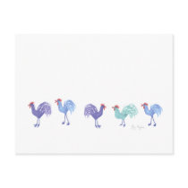 Roosters Postcard