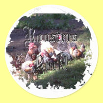 Roosters Rock! stickers