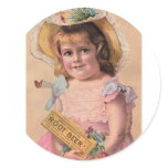 Root beer round stickers