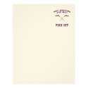Root For Me Or Puck Off Hockey Personalized Letterhead