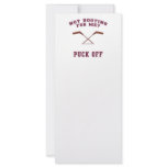 Root For Me Or Puck Off Hockey Custom Rack Cards