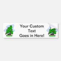 Root Over Rock Flowering Bonsai Bumper Sticker