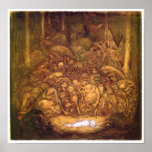 Root trolls By John Bauer Poster