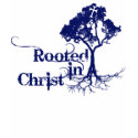 Rooted In Christ (blue) Tee t-shirts