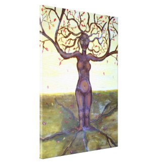 "Rooted" Tree Goddess Art Canvas Prints