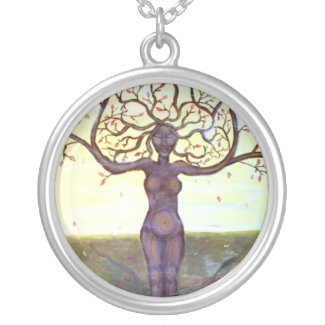 "Rooted" Tree Goddess Art Custom Necklace