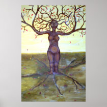 "Rooted" Tree Goddess Art Full Bleed Print posters