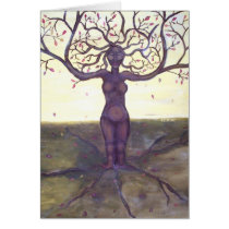 Rooted Tree Goddess Fine Art Card cards