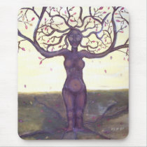 Rooted Tree Goddess mousepads by Victoreeah Rooted Tree Goddess mousepads