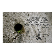 Roots of Achievement Inspirational Poster Print