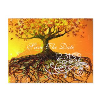 Roots Save The Date postcard