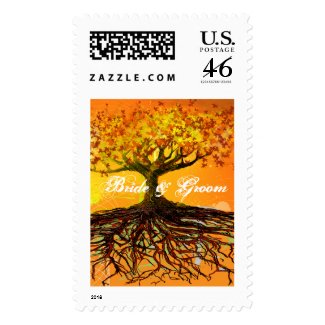 Roots Tree of Love Wedding Supplies stamp