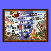 Roots & Wings collage posters