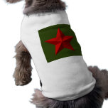 Ropa roja del mascota de la estrella camisa de mascota