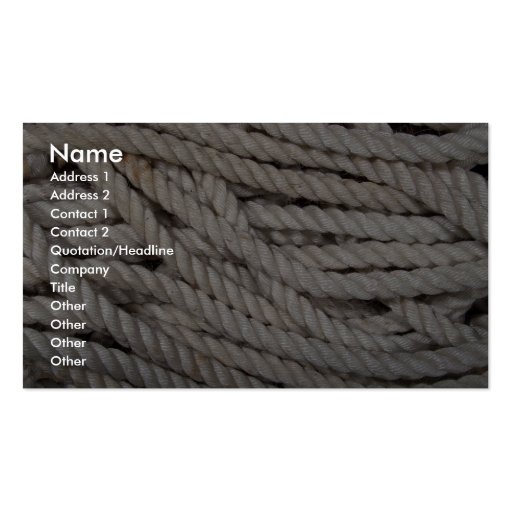 Rope Business Card Templates (front side)