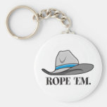Rope 'em cowboy gear keychain