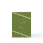 Rope Green Vertical Thank You Card