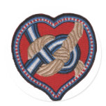 rope love round stickers