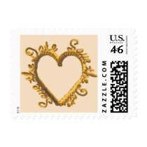 Rope 'Save the Date' Heart postage by allnightstudio Rope 'Save the Date' Heart postage