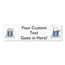 Rope Tension Drum Graphic image design Bumper Sticker