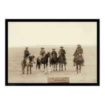 Roping a Gray Wolf in Wyoming 1887 posters