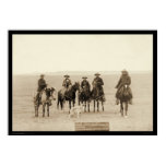 Roping a Gray Wolf in Wyoming 1887 Poster