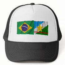 Roraima & Brazil Waving Flags hats by Vexillophile Roraima & Brazil Waving Flags hats