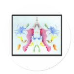 Rorschach Inkblot 10.0 Round Stickers