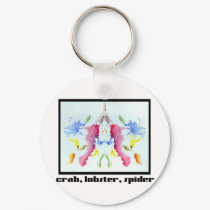 Rorschach Inkblot 10 keychains