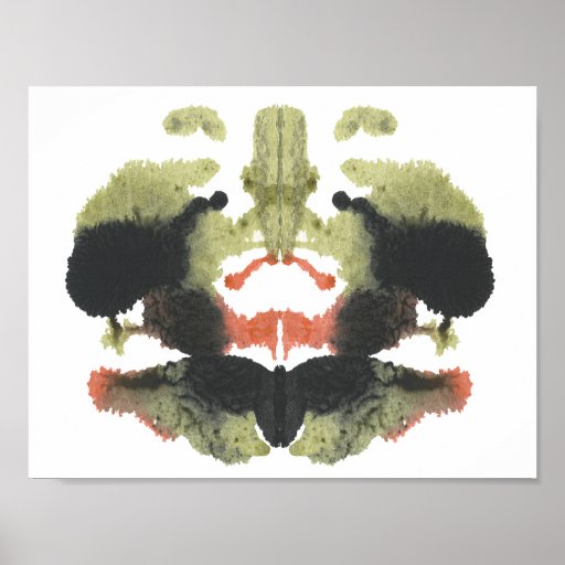 Rorschach Inkblot Test Fun Art Print | Zazzle