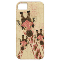 Rosa & Copper Giraffes Damask iPhone Case casemate cases