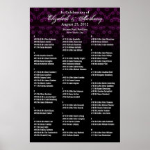 Rosa del poster de la carta del asiento del boda f
