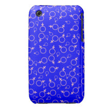 Rosa femenino del símbolo del género (Venus) en az iPhone 3 Protectores