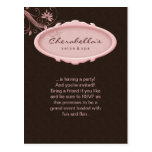 Rosa floral Brown 2 de la invitación de la postal 