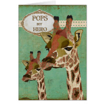Rosa Giraffes Father's Day Card
