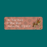 Rosa Giraffes Glitzy  Address Label labels