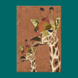 Rosa Giraffes Glitzy Art Canvas canvas prints