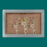 Rosa Giraffes Glitzy Belt Buckle belt buckles