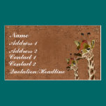 Rosa  Giraffes Glitzy  Business Card/Tags business cards