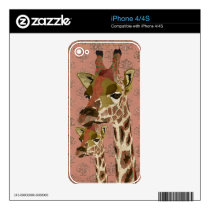 Rosa Giraffes Glitzy Skin skins