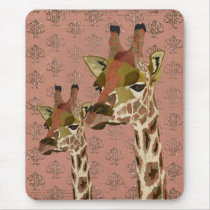 Rosa Giraffes Pink Glitzy Mousepad mousepads
