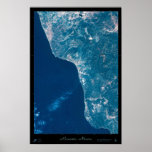 Rosarito, Baja California Mexico satellite poster 