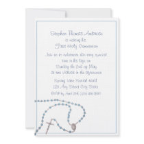 Rosary Blue/ Communion Personalized Announcements