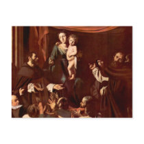 Rosary Madonna by Caravaggio Post Card