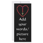 Rosary (Red and Blue Roses) Customized Rack Card
