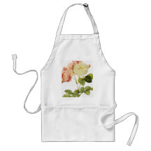 Rosas de damasco delantal