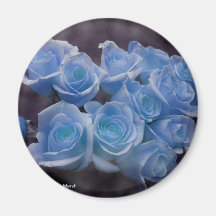 Rosas que brillan intensamente azules contra un fo imanes para frigoríficos